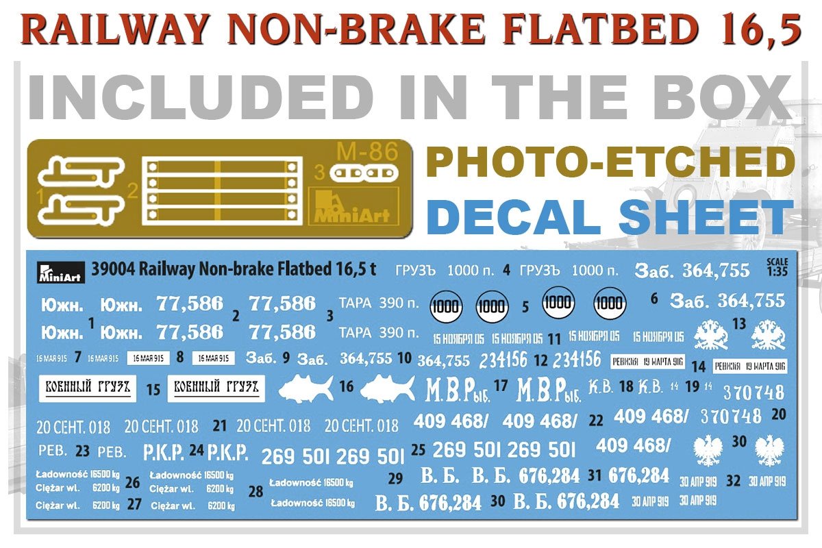 MiniArt 39004 RAILWAY NON-BRAKE FLATBED 16,5 t 1/35 – Bild 9