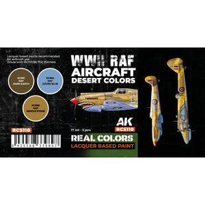 AK Interactive RCS110 WWII RAF Aircraft Desert Colors 3x17ml – immagine 2