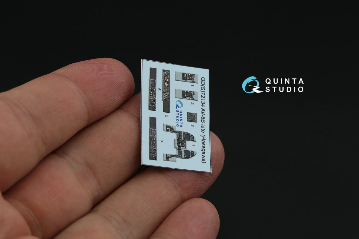 Quinta Studio QDS-72134 AV-8B late 3D-Printed coloured Interior on decal paper (Hasegawa) (small version) 1/72 – immagine 4