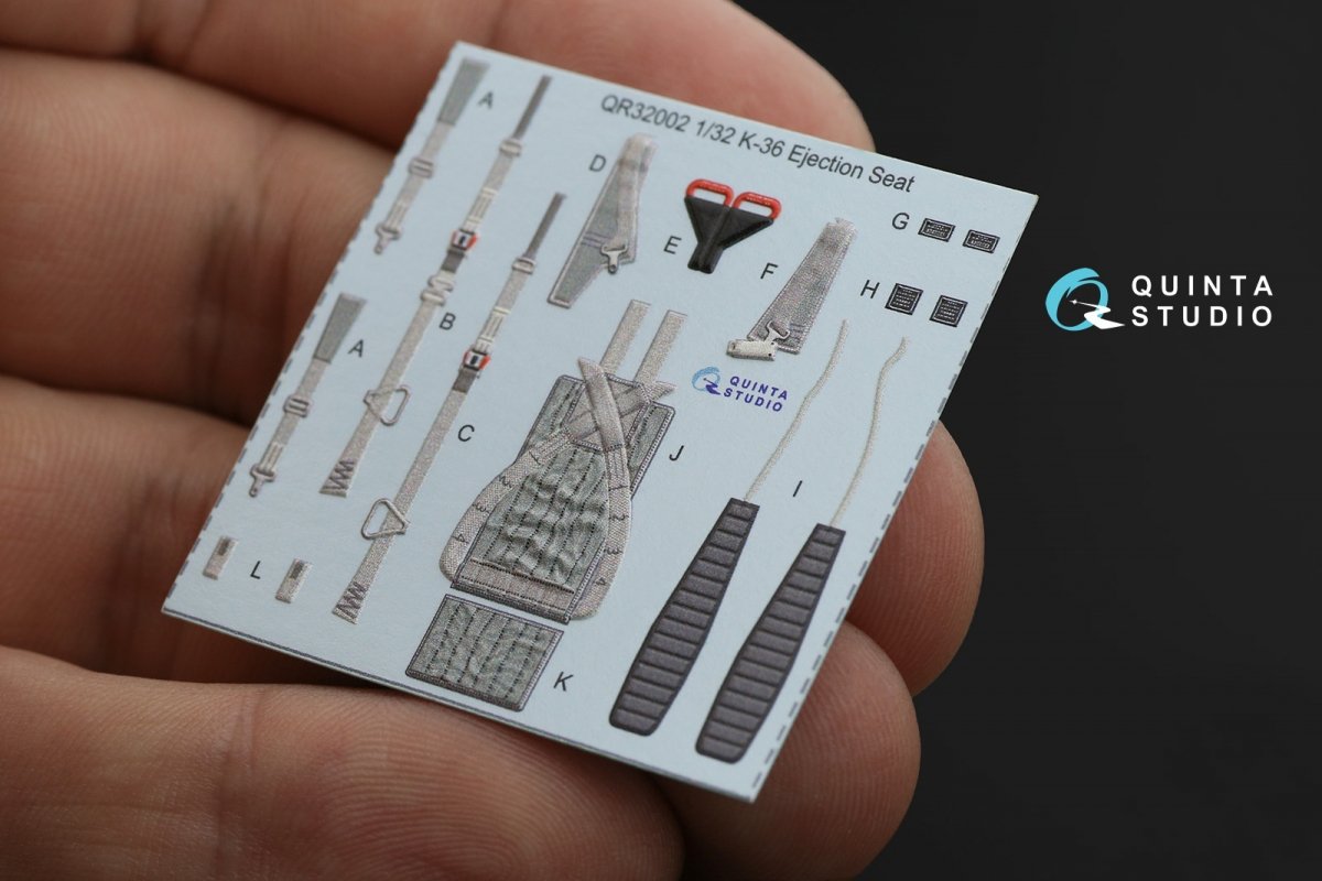 Quinta Studio QD32088 Su-27 3D-Printed &amp;amp; coloured Interior on decal paper (Trumpeter) (full version) 1/32 – Bild 12