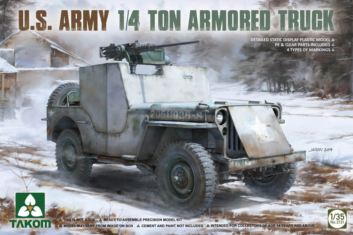 Takom 2131 Camion blindé de l&amp;#39;armée américaine de 1/4 de tonne, échelle 1/35