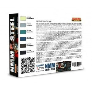 Lifecolor CS54 Acrylic paint set NMM Steel 6x22ml – immagine 2