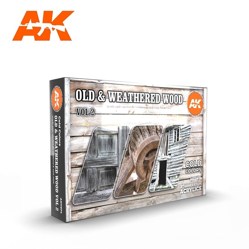 AK Interactive AK11674 3G OLD & WEATHERED WOOD VOL 2 6x17 ml