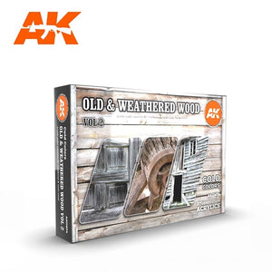 AK Interactive AK11674 3G OLD &amp;amp; WEATHERED WOOD VOL. 2 6x17 ml