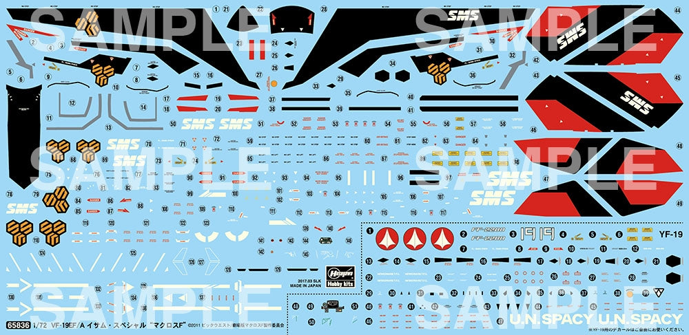 Hasegawa 65836 VF-19EF/A Isamu Special &amp;#39;Macross Frontier&amp;#39; 1/72 – immagine 14
