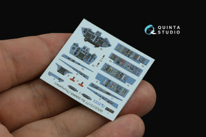 Quinta Studio QD+72177 Su-30MKK 3D-Printed &amp;amp; coloured Interior on decal paper (Trumpeter) (with 3D-printed resin part) 1/72 – immagine 3