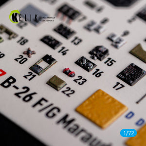 KELIK K72117 B-26 F/G Marauder - interior 3D decals for Hasegawa kit 1/72 – Bild 4