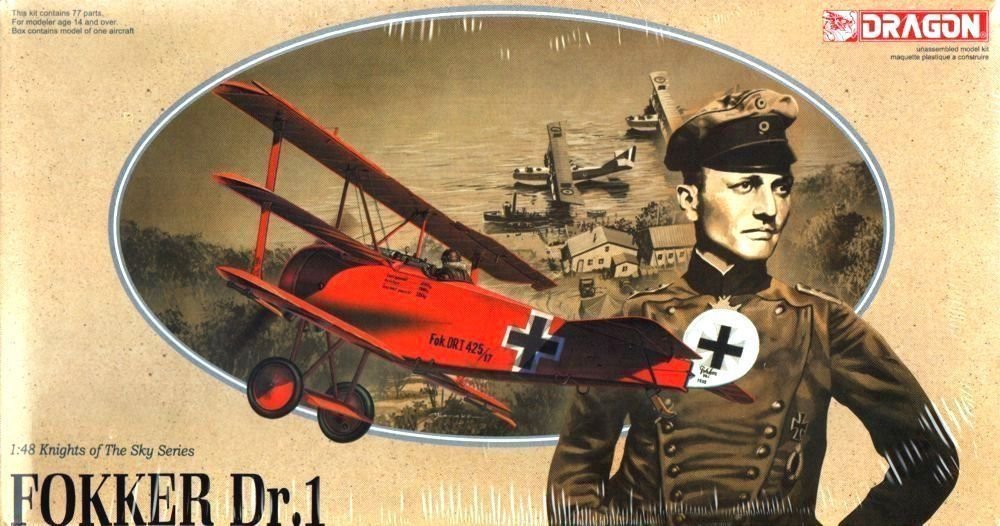 Dragon 5903 Fokker Dr. I, Red Baron 1/48