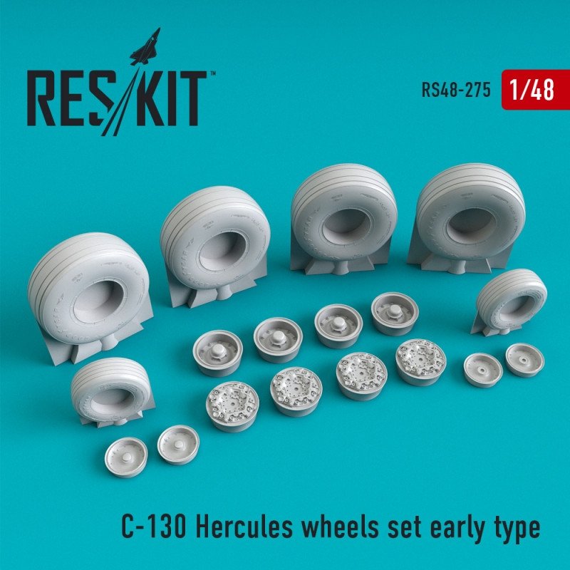 RESKIT RS48-0275 Jeu de roues C-130 Hercules type ancien 1/48