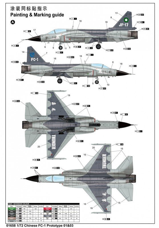 Trumpeter 01658 Chinese FC-1 Fierce Dragon (01/03 Prototype) 1/72 – imagen 8