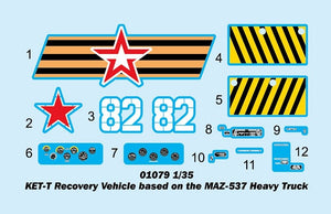 Trumpeter 01079 KET-T Recovery Vehicle Based on MAZ-537 Heavy Truck 1/35 – immagine 18