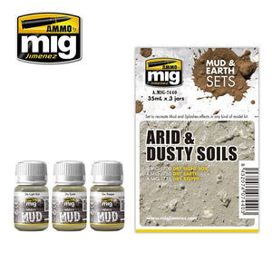 AMMO of Mig Jimenez 7440 ARID &amp;amp; DUSTY SOILS 3x35ml