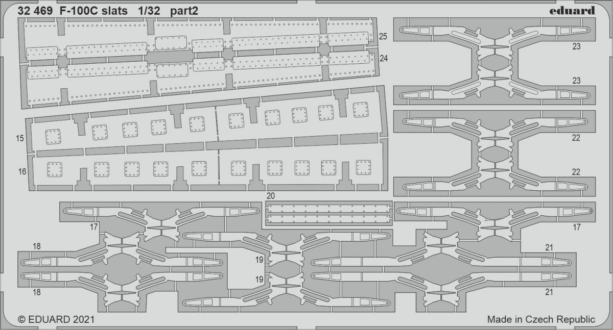 Becs de bord d&amp;#39;attaque Eduard 32469 F-100C TRUMPETER 1/32 – image 2