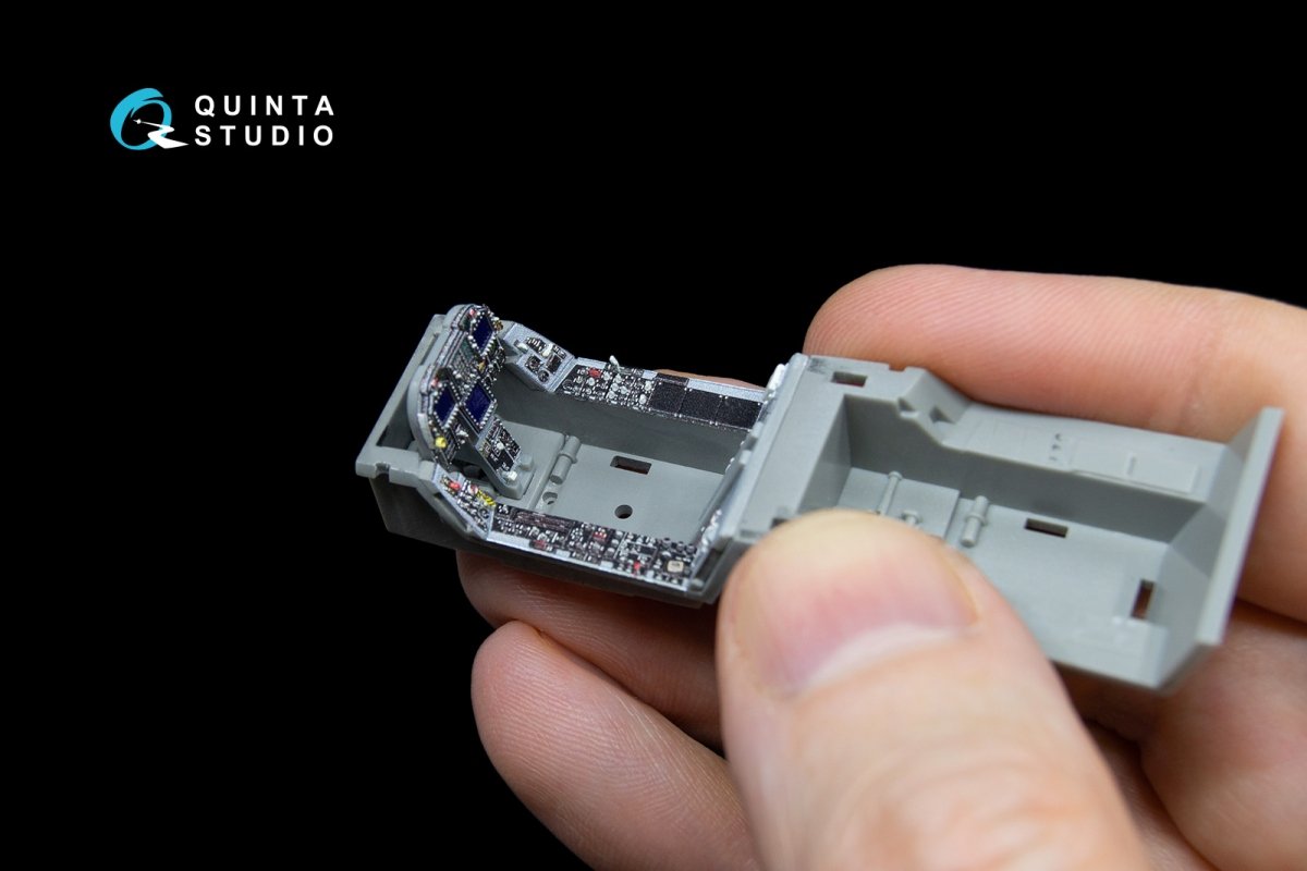 Intérieur imprimé en 3D et coloré sur papier décalcomanie Quinta Studio QD48043 F/A-18 A++ (pour Kinetic) 1/48  – image 5