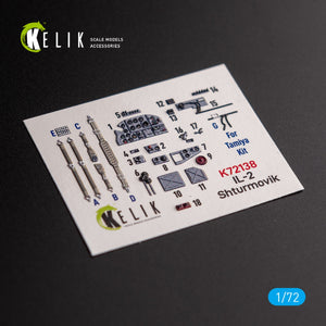 KELIK K72138 Il-2 Shturmovik - stickers 3D intérieurs pour kit Tamiya 1/72
