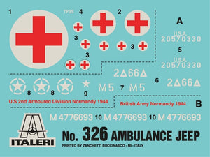 Italeri 0326 1.4 ton. 4 4 AMBULANCE JEEP 1/35 – immagine 7