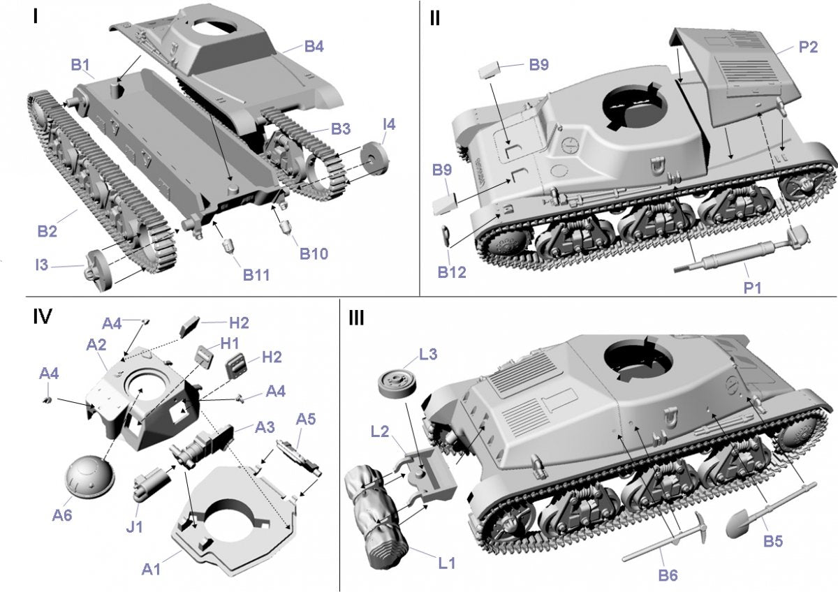 First To Fight PL086 - Pz.38(t) Ausf.B 1/72 – immagine 3