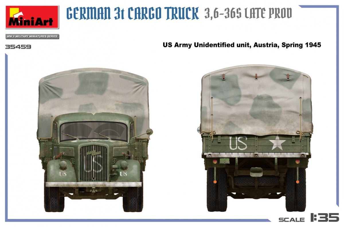 MiniArt 35459 German 3t Cargo Truck 3.5-36s Late Production 1/35 – Bild 21