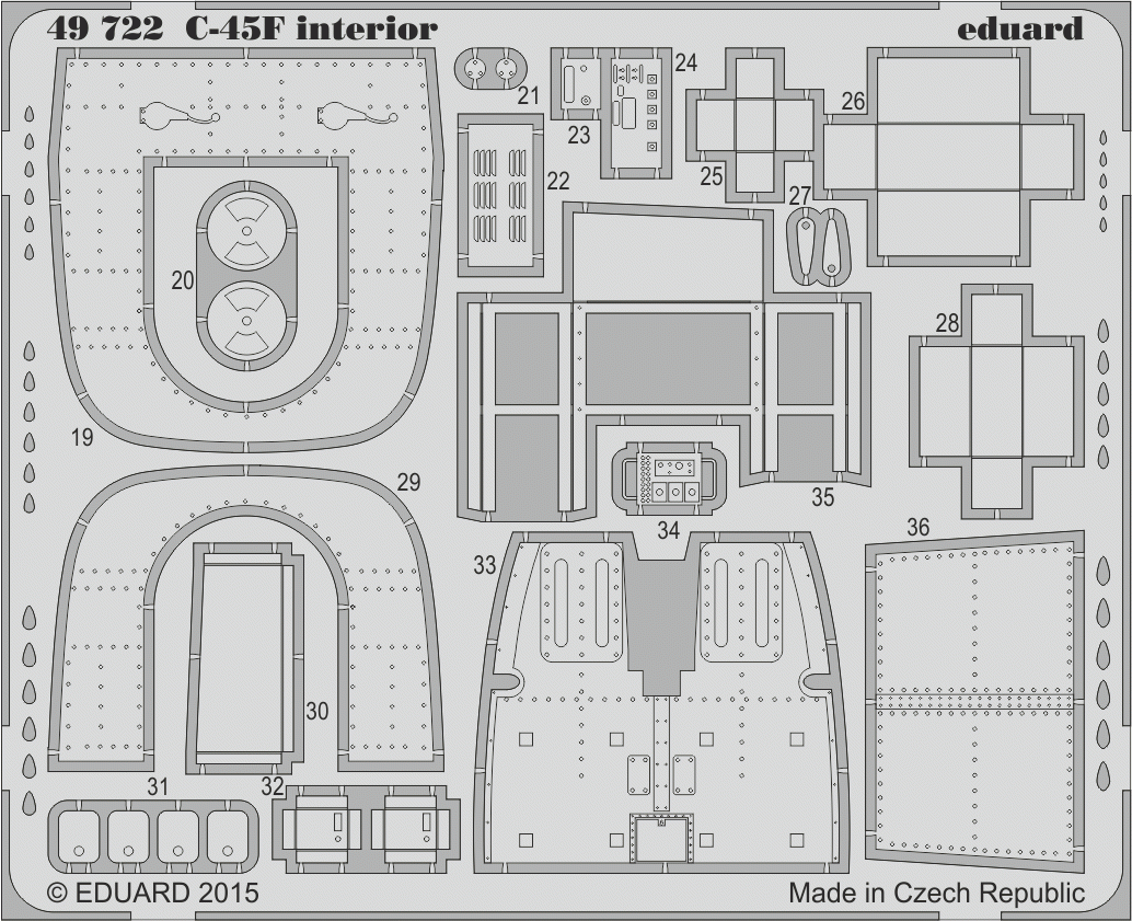 Eduard 49722 C-45F interior S. A. ICM 1/48