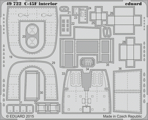 Eduard 49722 C-45F interior S. A. ICM 1/48