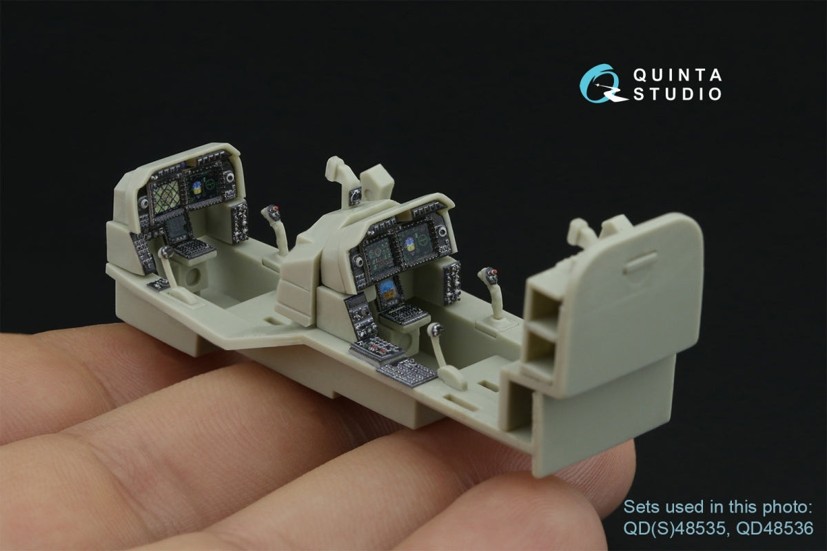 Quinta Studio QD48536 AH-1Z Zulu Cobra/Viper luminous displays 3D-Printed &amp;amp; coloured Interior on decal paper (KittyHawk) 1/48 – immagine 7