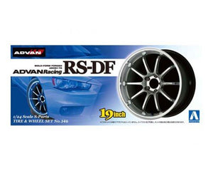 Aoshima 00901 Felgi + Opony Advan Racing Rs-Df 1/24
