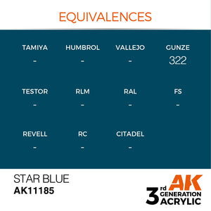 AK Interactive AK11185 STAR BLUE – STANDARD 17ml – zdjęcie 3
