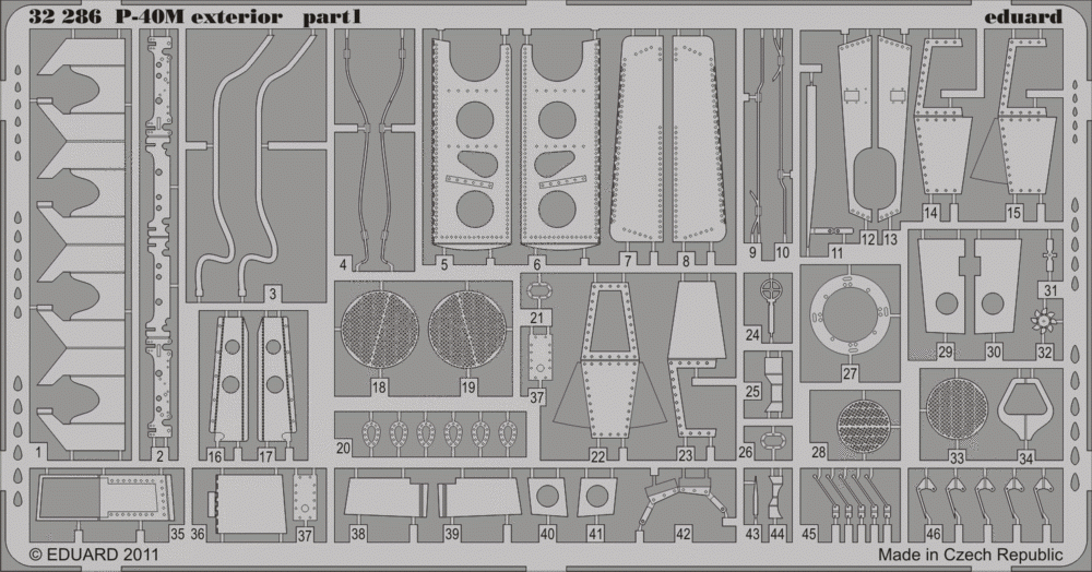 Eduard 32286 P-40M exterior HASEGAWA 1/32 – Bild 2