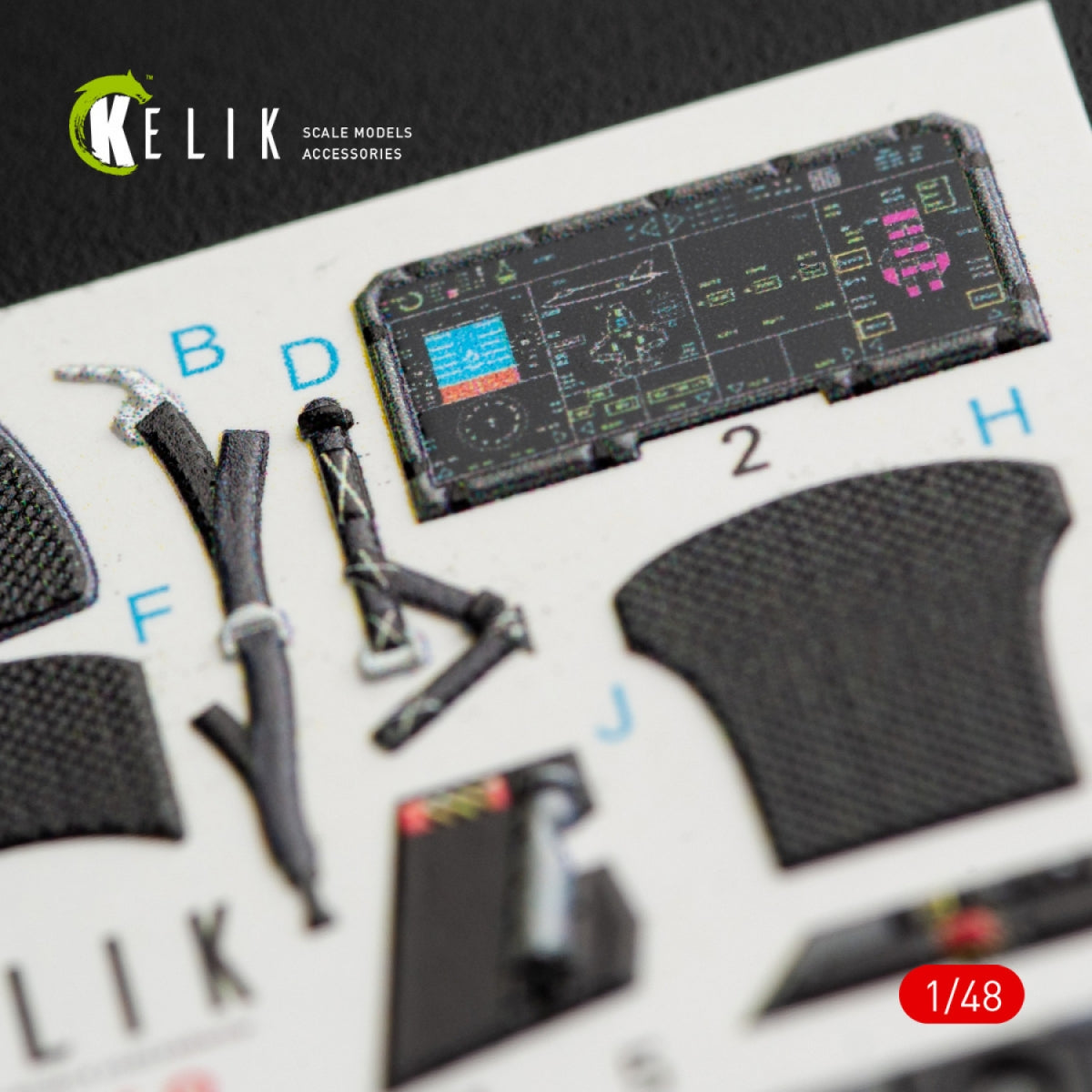 KELIK K48048 F-35B LIGHTNING II INTERIOR 3D DECALS FOR KITTY HAWK KIT 1/48 – immagine 3