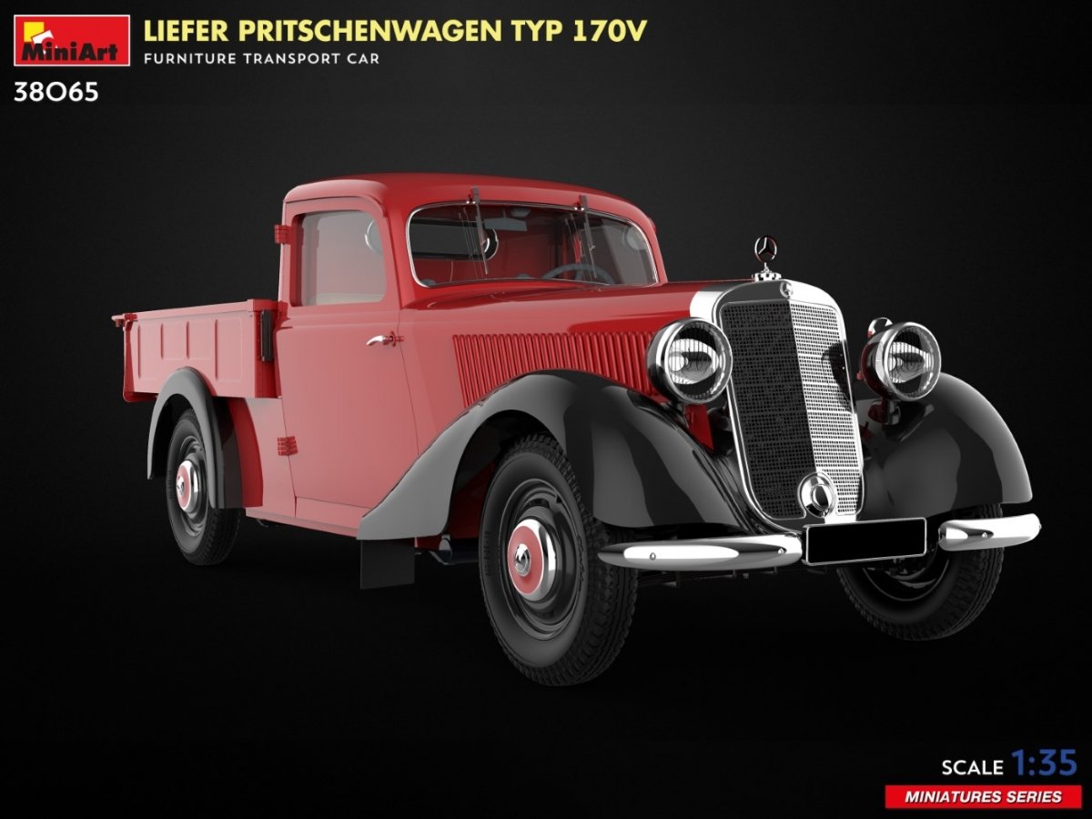 MiniArt 38065 LIEFER PRITSCHENWAGEN TYP 170V. FURNITURE TRANSPORT CAR 1/35 – immagine 8