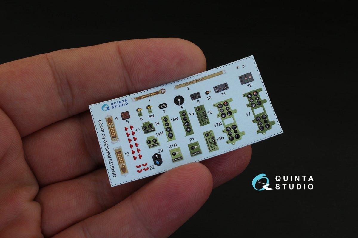 Quinta Studio QD48123 A6M3 3D-Printed &amp;amp; coloured Interior on decal paper (for Tamiya kit) 1/48 – imagen 2