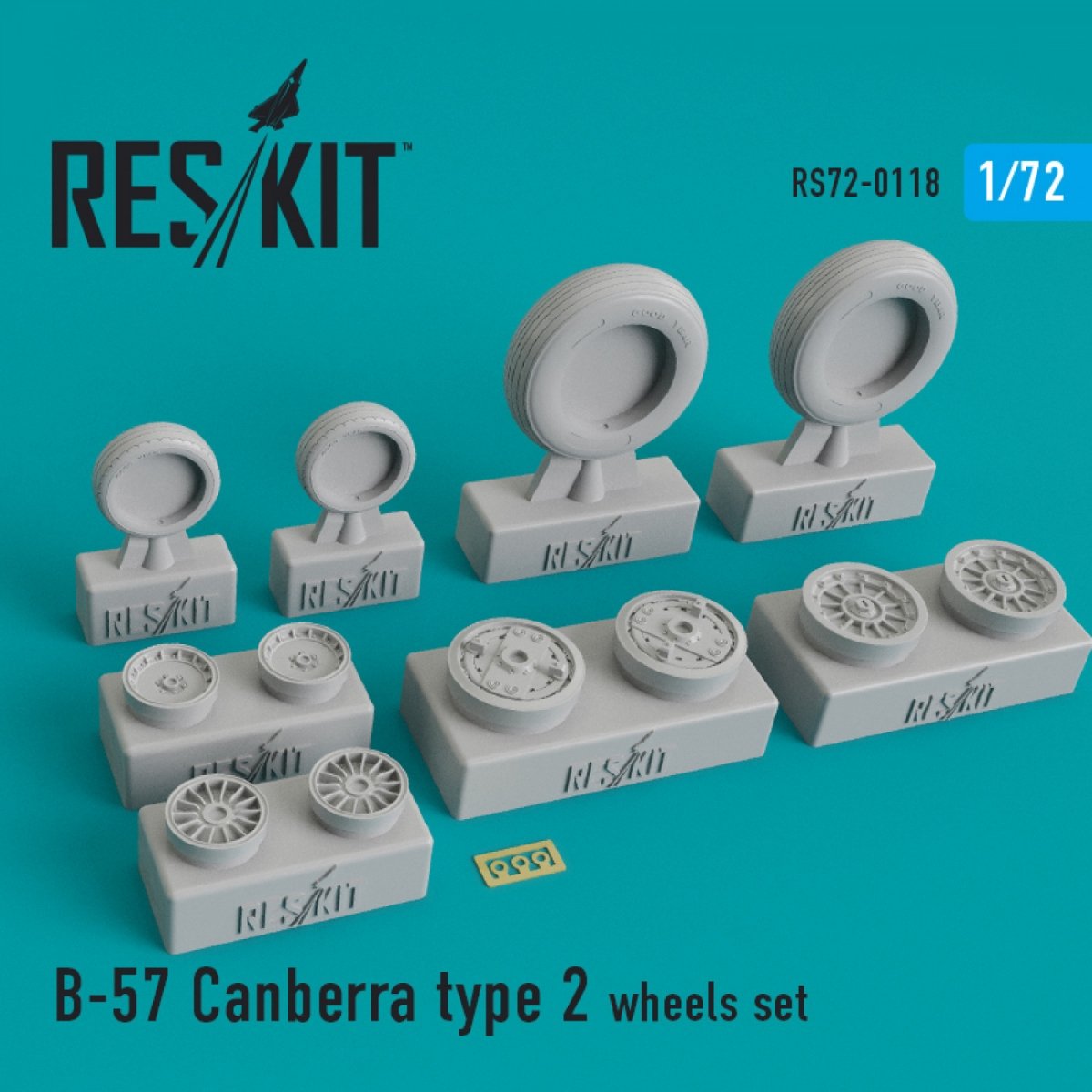 RESKIT RS72-0118 B-57 CANBERRA TYPE 2 WHEELS SET 1/72