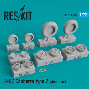 RESKIT RS72-0118 B-57 CANBERRA TYPE 2 WHEELS SET 1/72