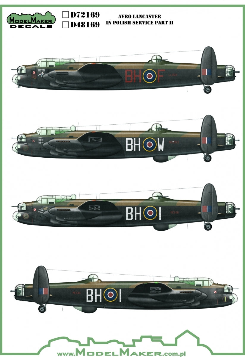 ModelMaker Decals MD48169 Avro Lancaster in Polish service part II 1/48