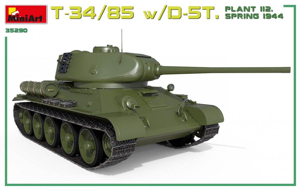 Miniart 35290 T-34/85 w/D-5T. PLANT 112. SPRING 1944. INTERIOR KIT 1/35 – immagine 3