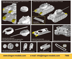 Dragon 7668 Chinese Volunteer T-34/85 1/72 – immagine 2
