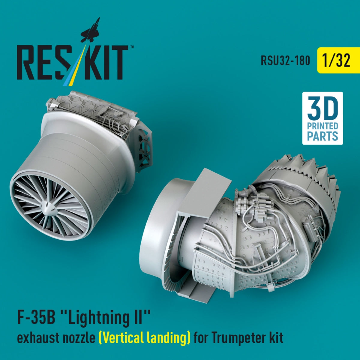 RESKIT RSU32-0180 F-35B &amp;quot;Lightning II&amp;quot; exhaust nozzle (Vertical landing) for Trumpeter kit (3D printed) 1/32 – zdjęcie 2