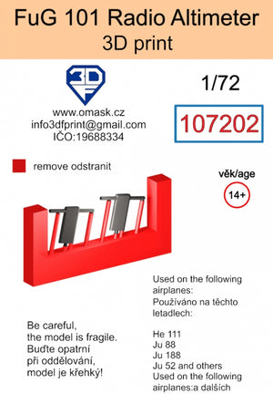 Omask 107202 FuG 101 Radio Altimeter (3D print) 1/72 – zdjęcie 2
