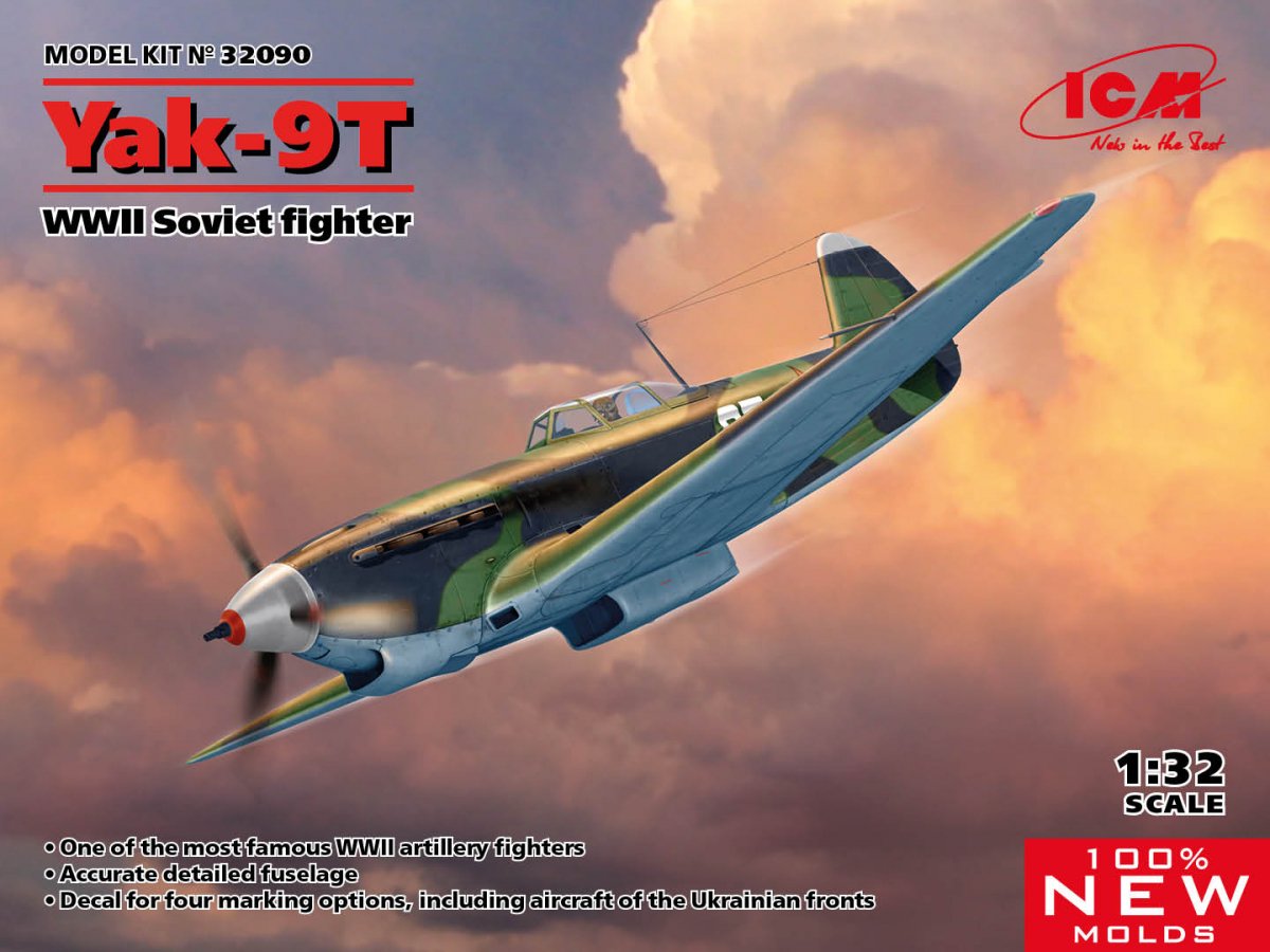 ICM 32090 Yak-9T, WWII Soviet fighter 1/32