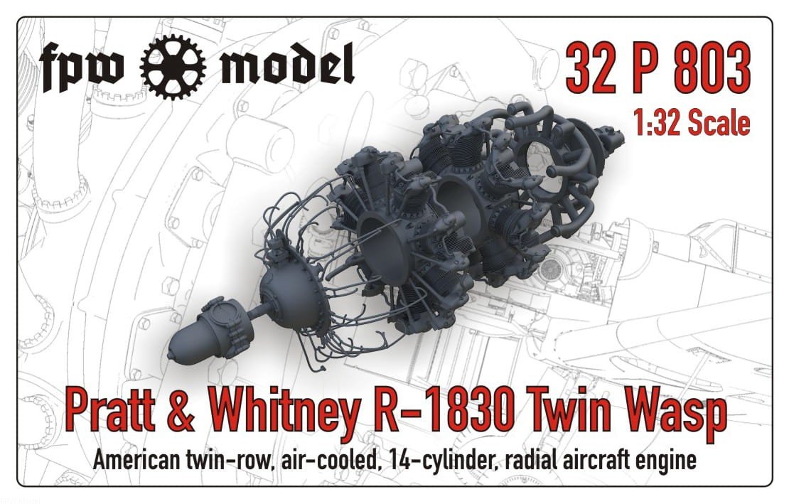 FPW Model 32P803 Pratt & Whitney R-1830 Twin Wasp (Full) 1/32
