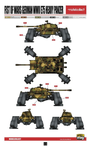 Modelcollect UA72107 Fist of War German WWII E75 heavy panzer 1/72 – Bild 3