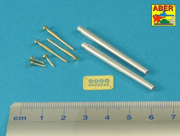 Aber 35L-235 Barrels for British WWI Tank Mk.I Male – 6 pdr. gun x 2 pcs. &amp;amp;amp;amp;amp;amp;amp;amp; 8mm Hotchkiss m.1909 x 3 pcs. 1/35 – immagine 2