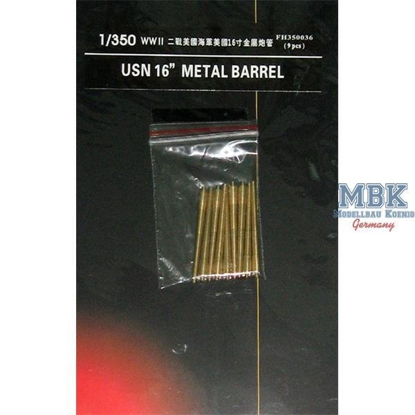 Flyhawk FH350036 WWII USN 16&amp;quot; Metal Barrels (9 Pcs.) 1/350 – immagine 2