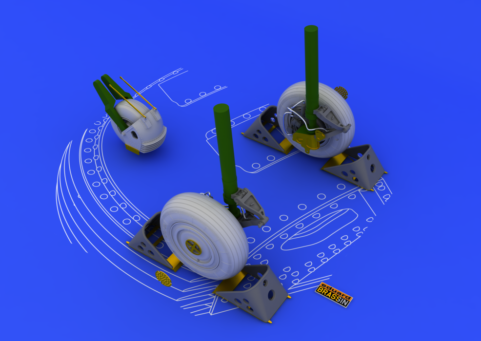Eduard 648053 Su-27 wheels 1/48 (Academy) – Bild 2