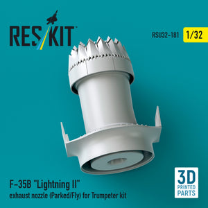 RESKIT RSU32-0181 Tuyère d&amp;#39;échappement F-35B « Lightning II » (au sol/en vol) pour maquette Trumpeter (impression 3D) 1/32 – image 2