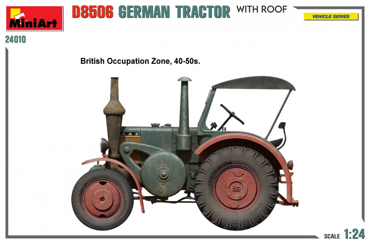 MiniArt 24010 GERMAN TRACTOR D8506 WITH ROOF 1/24 – Bild 3
