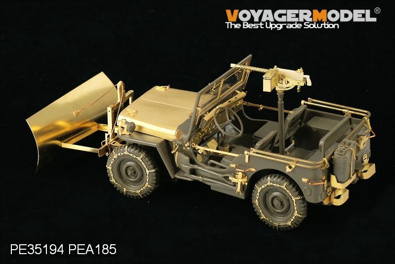 Voyager Model PEA185 WWII U.S. Jeep Willys MB snow plow w/ tyre chains (For TAMIYA /ITALIAN) 1/35 – imagen 3