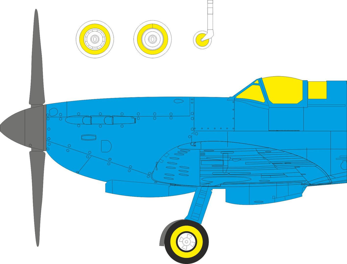Eduard 644357 Spitfire Mk. IXe LööKplus w/ fishtail exhausts for AIRFIX 1/48 – immagine 5