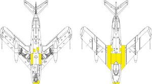 Eduard EX1192 MiG-17F surface panels Mask Set for KINETIC MODEL 1/48