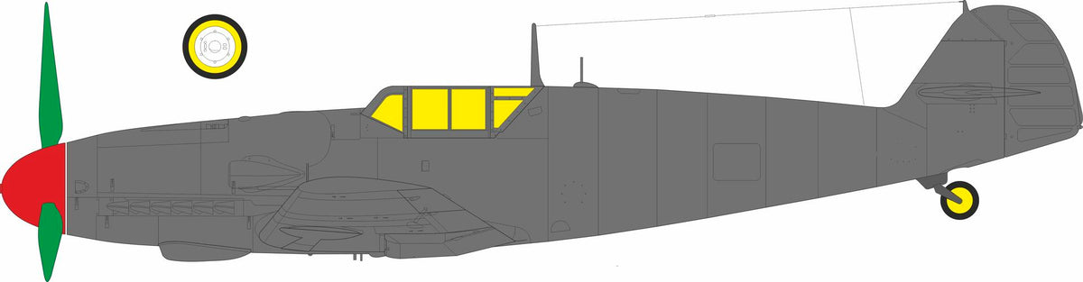 Eduard EX1194 Bf 109G-6 late framed canopy Mask Set for TAMIYA 1/48
